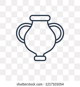 Amphora vector outline icon isolated on transparent background, high quality linear Amphora transparency concept can be used web and mobile