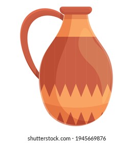 Amphora wine icon. Cartoon of amphora wine vector icon for web design isolated on white background