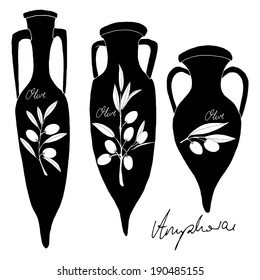 Amphorae with olive