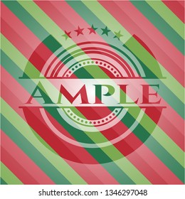 Ample christmas style emblem.