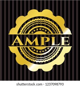Ample gold shiny emblem