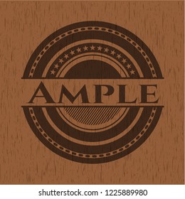 Ample wooden emblem. Vintage.
