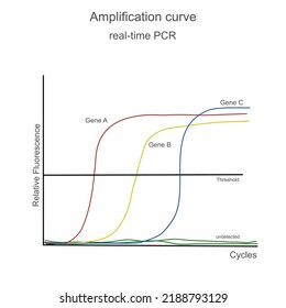 The Amplification Curve Of Nucleic Acid Detection : Target Gene A B C With Real -time PCR Or QPCR