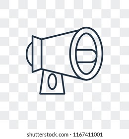 Amplified speaker vector icon isolated on transparent background, Amplified speaker logo concept