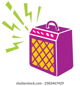 amplified speaker vector illustration isolated