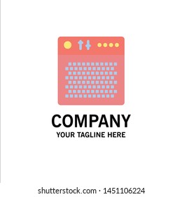 Amplifier, Audio, Device, Multimedia, Portable Business Logo Template. Flat Color
