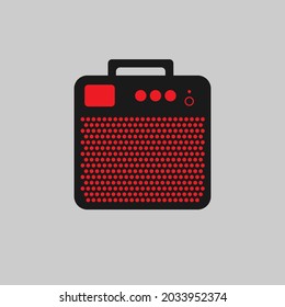 Amplifier audio speaker icon logo illustration
