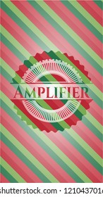 Amplifier christmas emblem background.