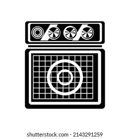 Amplifier Combo Icon Logo Simple Style. Vector Illustration For Music Store.