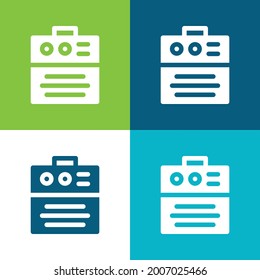 Amplifier Flat four color minimal icon set