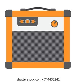 Amplifier flat icon, music and instrument, sound sign vector graphics, a colorful solid pattern on a white background, eps 10.