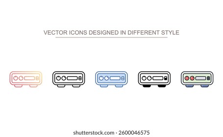 Amplifier icon design with white background stock illustration