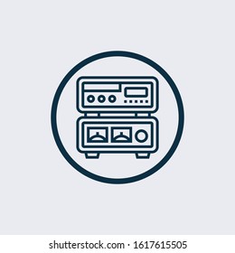Amplifier icon isolated on white background. Amplifier icon simple sign. Amplifier icon trendy and modern symbol for graphic and web design. Amplifier icon flat vector illustration for logo, web, app