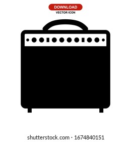 amplifier icon or logo isolated sign symbol vector illustration - high quality black style vector icons
