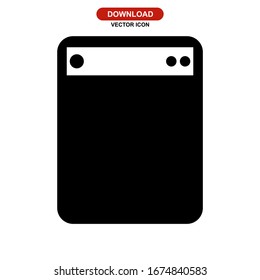 Icono del amplificador o logotipo símbolo de signo aislado ilustración vectorial - iconos vectoriales de estilo negro de alta calidad
