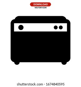 amplifier icon or logo isolated sign symbol vector illustration - high quality black style vector icons
