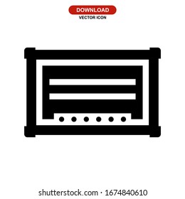 amplifier icon or logo isolated sign symbol vector illustration - high quality black style vector icons
