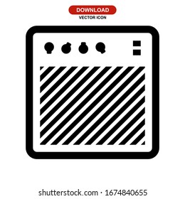 amplifier icon or logo isolated sign symbol vector illustration - high quality black style vector icons
