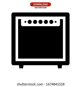 amplifier icon or logo isolated sign symbol vector illustration - high quality black style vector icons
