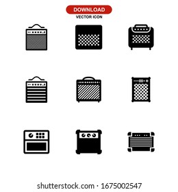 amplifier icon or logo isolated sign symbol vector illustration - Collection of high quality black style vector icons
