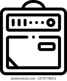 amplifier icon. Thin Linear Style Design Isolated On White Background
