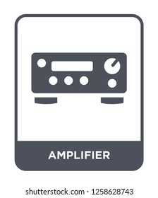 amplifier icon vector on white background, amplifier trendy filled icons from Music and media collection, amplifier simple element illustration