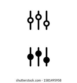 Amplifier icons. With outline and glyph style