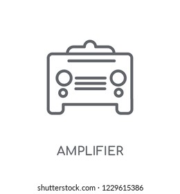Amplifier linear icon. Modern outline Amplifier logo concept on white background from Music collection. Suitable for use on web apps, mobile apps and print media.