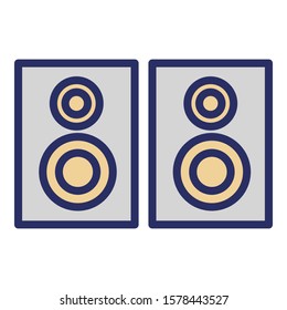
Amplifier speaker  Isolated Vector Icon fully editable
