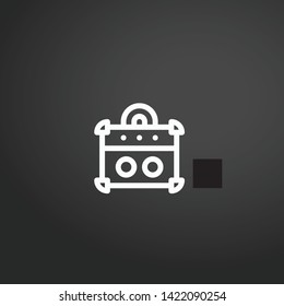 Amplifier vector icon. Amplifier concept stroke symbol design. Thin graphic elements vector illustration, outline pattern for your web site design, logo, UI. EPS 10.