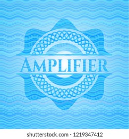Amplifier water wave emblem.
