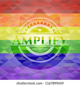 Amplify lgbt colors emblem 