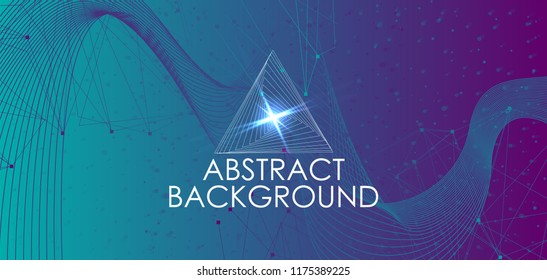 Amplitude Abstract Background with a colored dynamic waves. Abstract soundtrack wave, energy background or digital music beat tracking technology, color visualization vector illustration