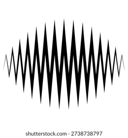 Amplitude modulation waveform, zigzag sound signal abstract audio frequency pattern