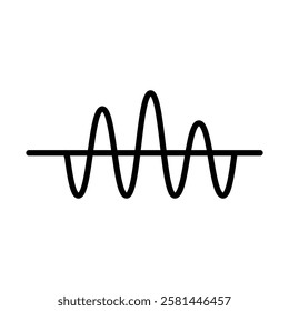 Amplitude Vector Line Icon Design