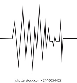 Amplitude wave frequency outline vector