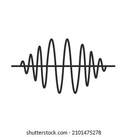 amplitude wave sign vector icon design template