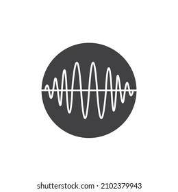 amplitude wave sign vector icon design template