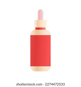 Ampoule bottle skincare vector design