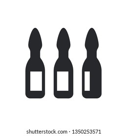 ampoule flat vector icon