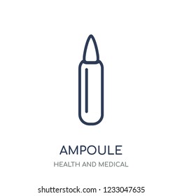 Ampoule icon. Ampoule linear symbol design from Health and Medical collection. Simple outline element vector illustration on white background