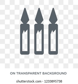 Ampoule icon. Trendy flat vector Ampoule icon on transparent background from Health and Medical collection. 