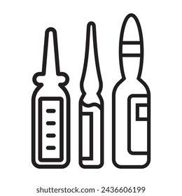 ampoule icon vector illustration logo design