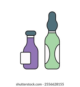 ampoule icon with white background vector stock illustration