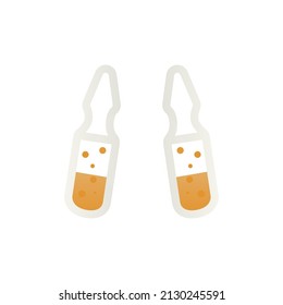 ampoule icons on a white background, vector illustration