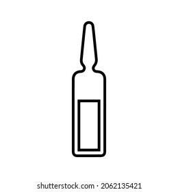 ampoule line icon. Outline vector.