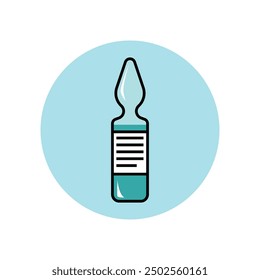 Ampoule or medical vector element icon Design	
