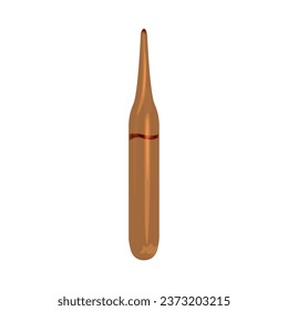 Ampoule with medicine on white background