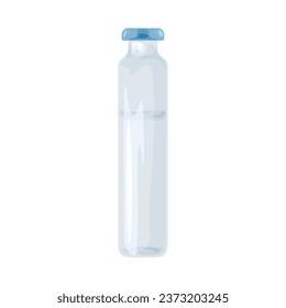 Ampoule with medicine on white background
