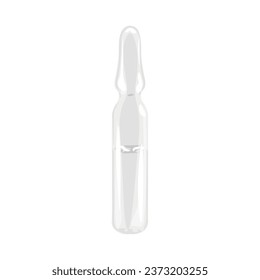 Ampoule with medicine on white background